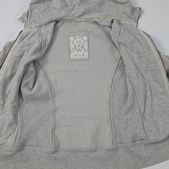 Lululemon Special Edition Rare Grey Tencel Ruching Scuba Hoodie Thumbholes Sz 4 - Picture 13 of 14